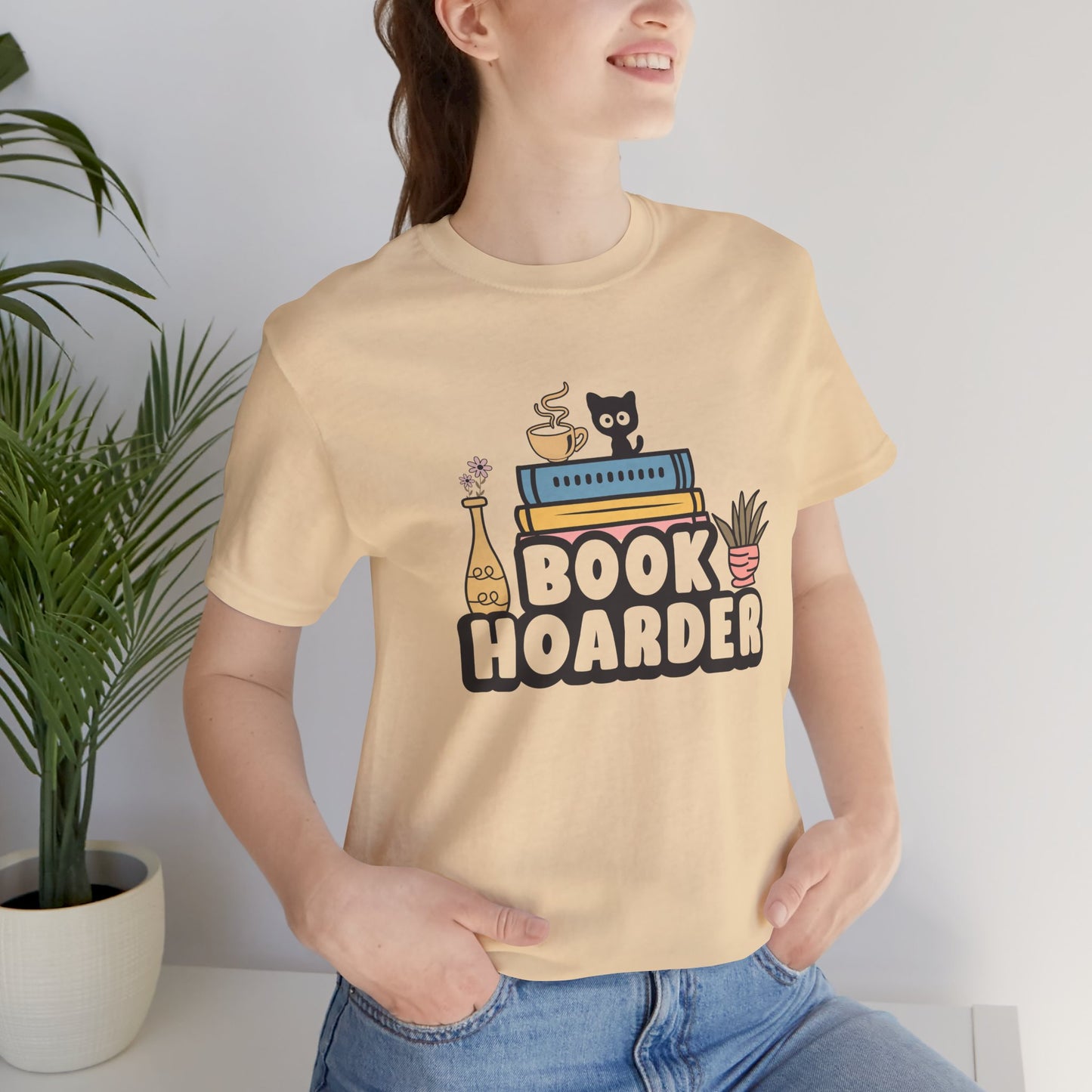 Book Hoarder Unisex Tee - Cat Lover Book Lover Funny Gift - sizes S - 3X