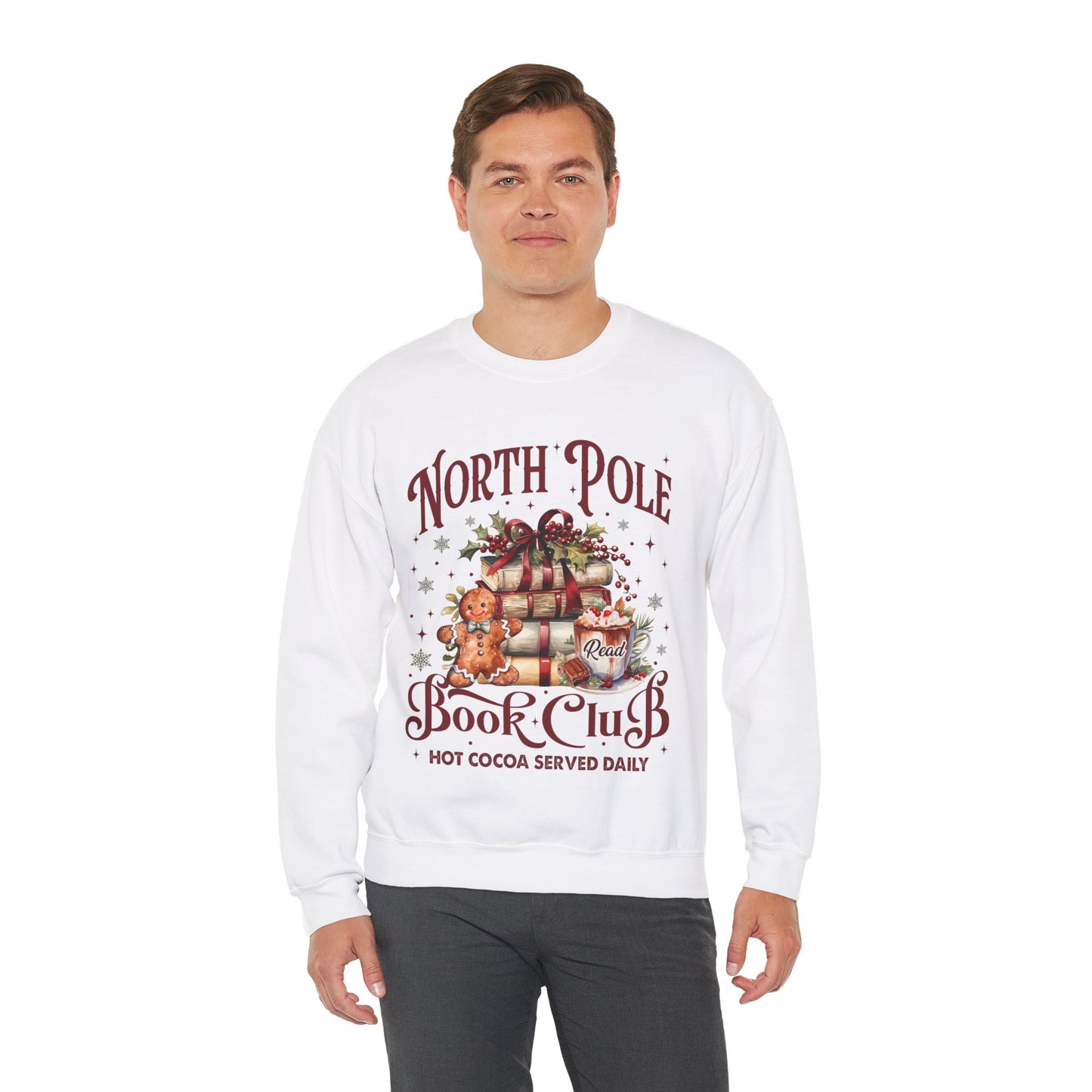 North Pole Book Club Unisex Heavy Blend™ Crewneck Sweatshirt - size S - 5X