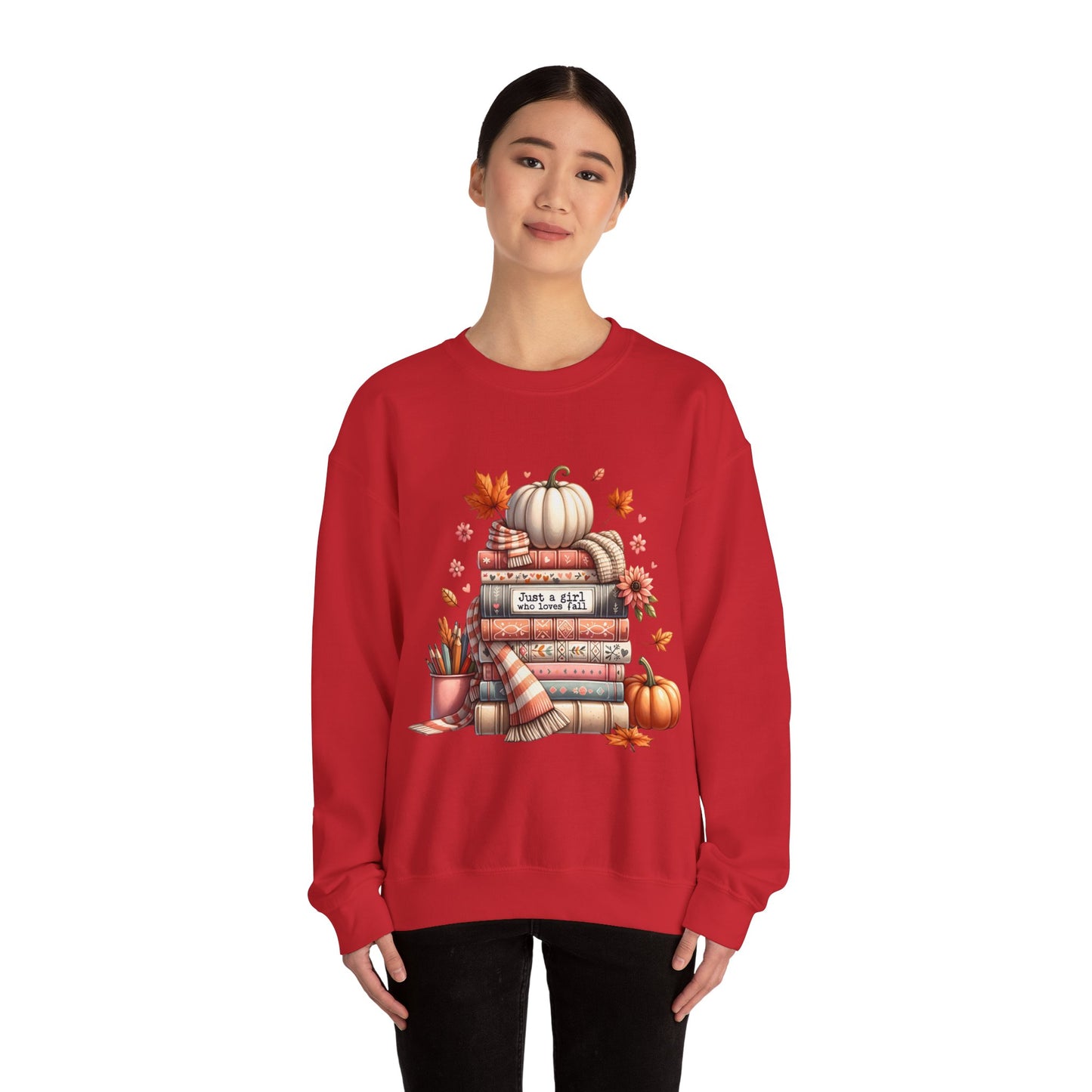 Just A Girl Who Loves Fall Unisex Heavy Blend™ Crewneck Sweatshirt