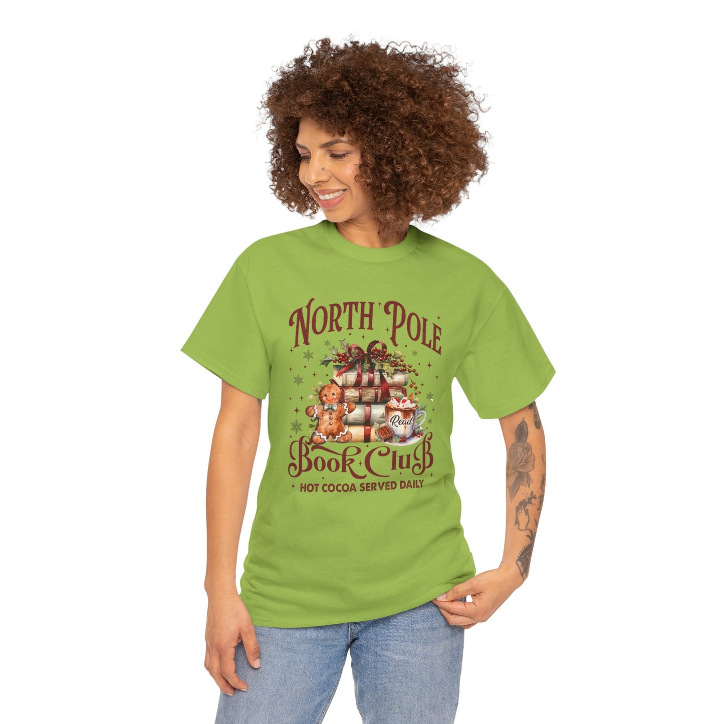 North Pole Book Club Unisex Heavy Cotton Tee - Sizes S - 5X