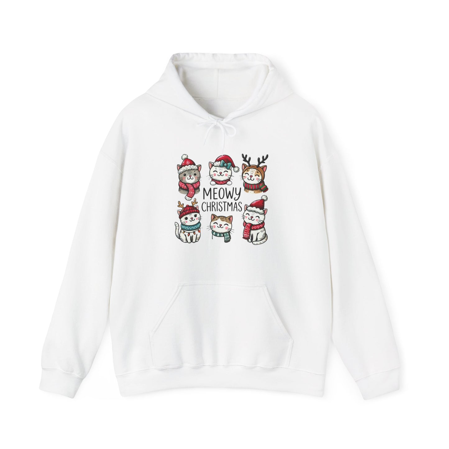 Meowy Christmas Hooded Sweatshirt - sizes S - 5X