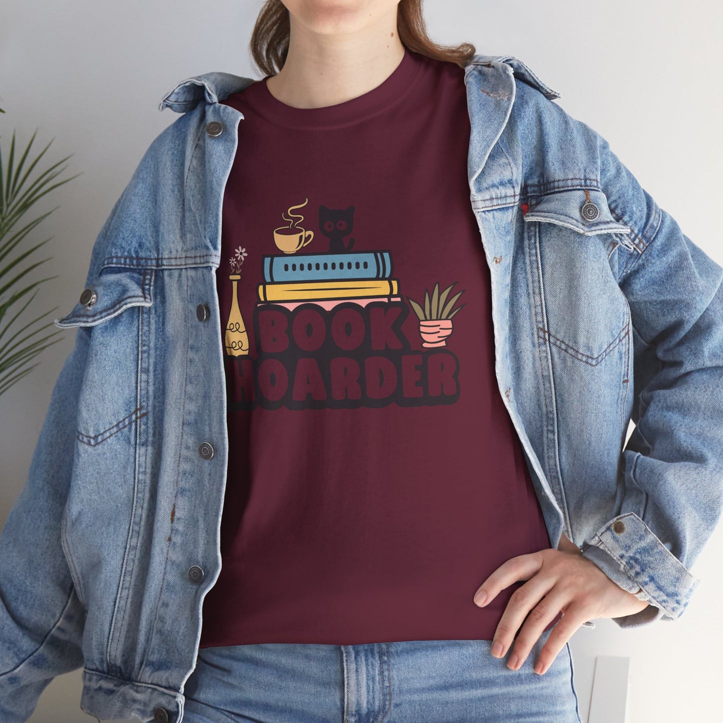 Book Hoarder Unisex Tee - Funny Cat Lover Book Lover Gift - sizes S - 5X