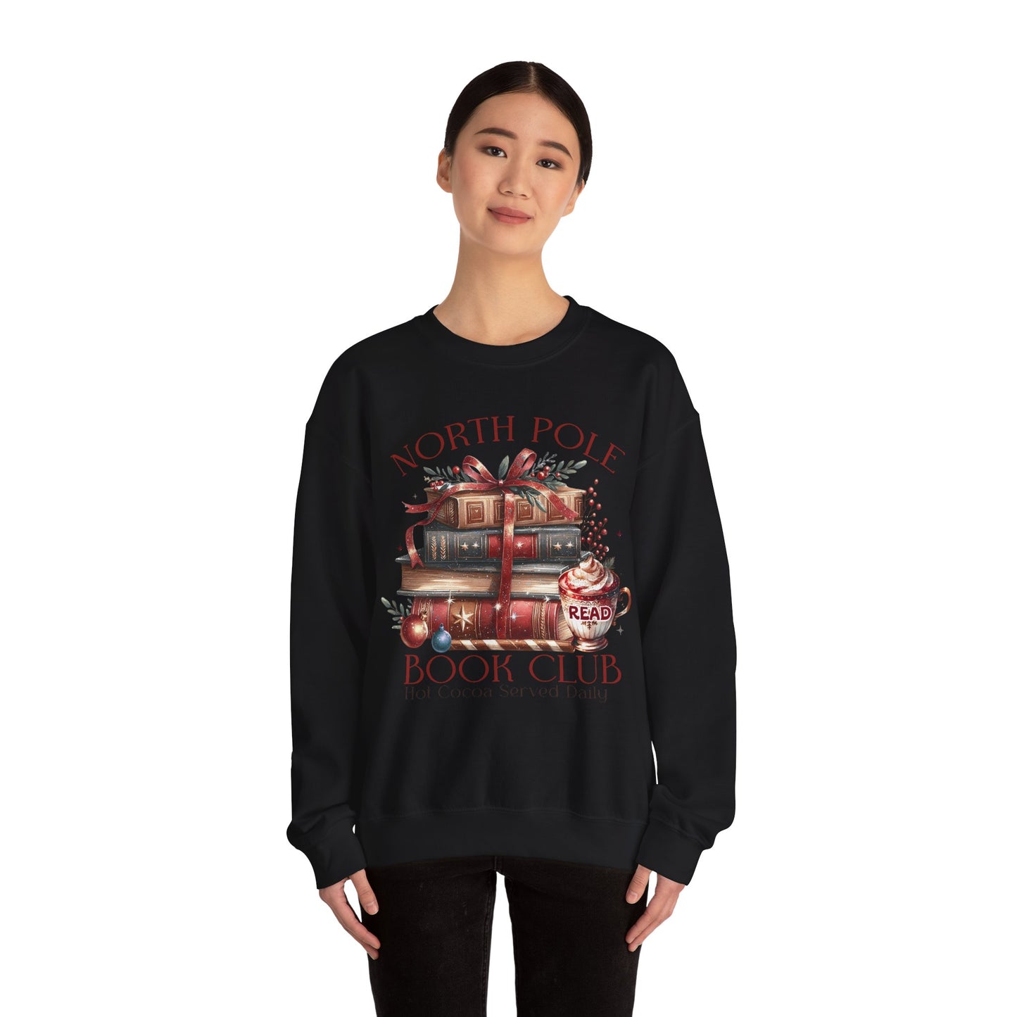 North Pole Book Club Unisex Heavy Blend Crewneck Sweatshirt - S - 5X