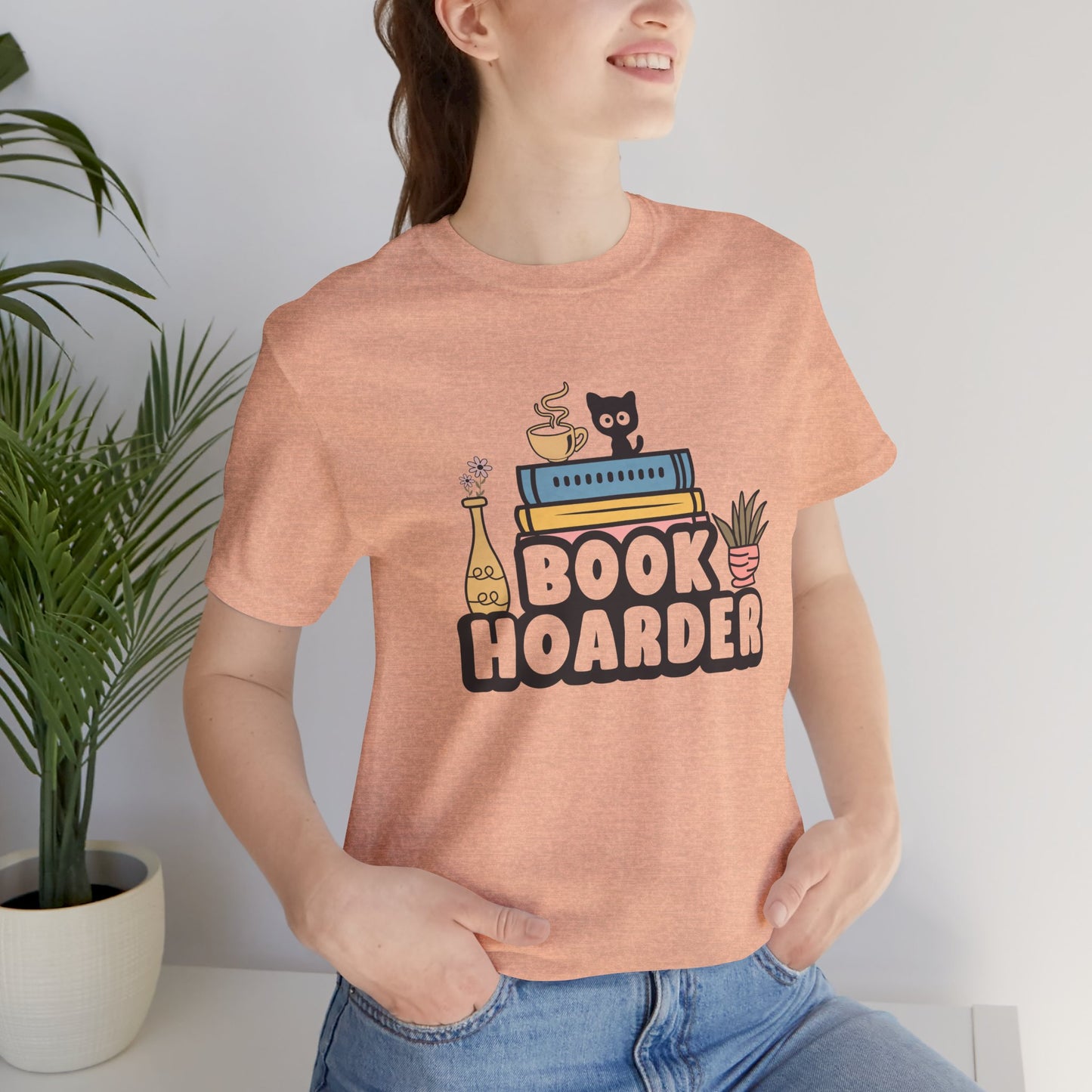 Book Hoarder Unisex Tee - Cat Lover Book Lover Funny Gift - sizes S - 3X