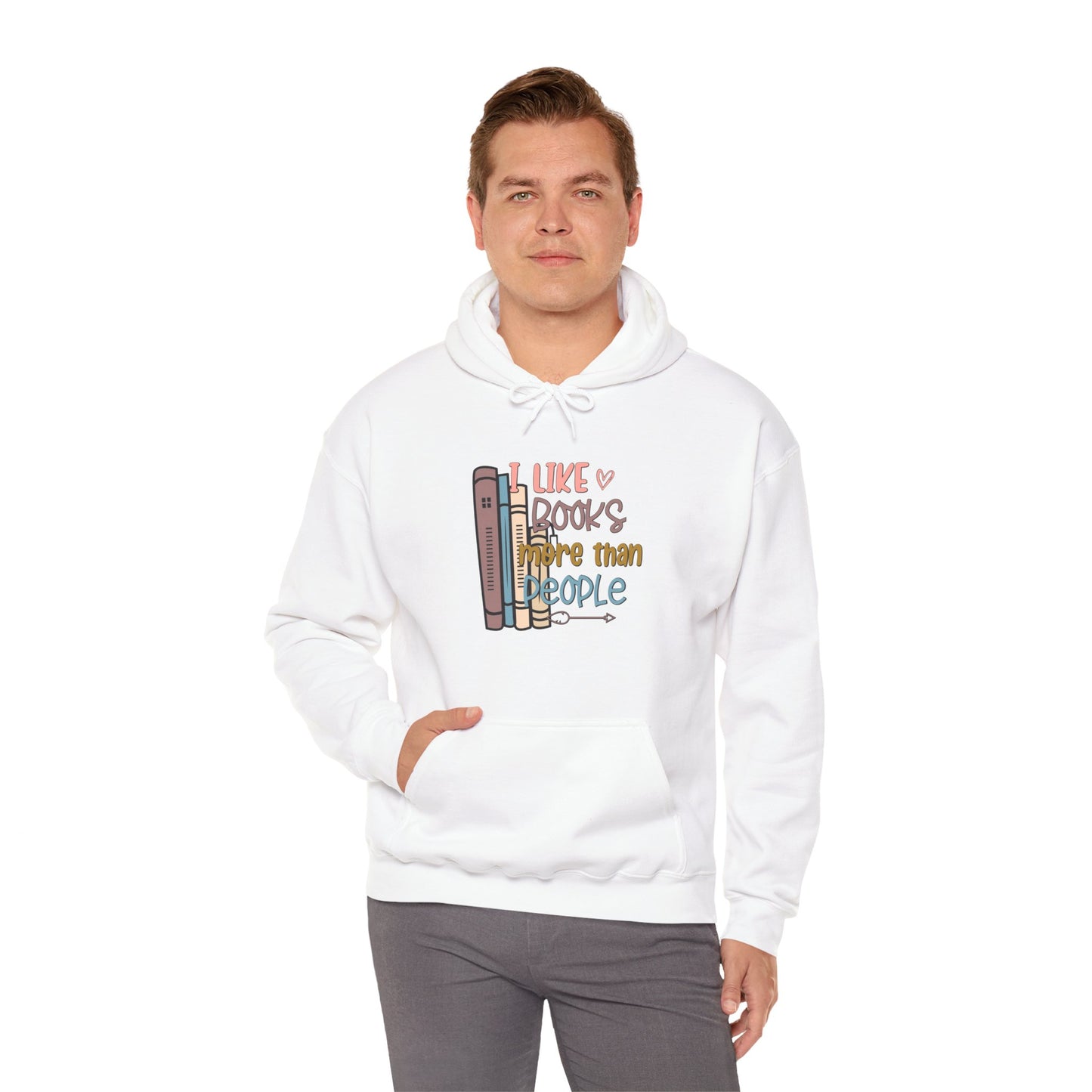 I like books more than people Unisex Heavy Blend™ Hooded Sweatshirt - sizes S - 5X