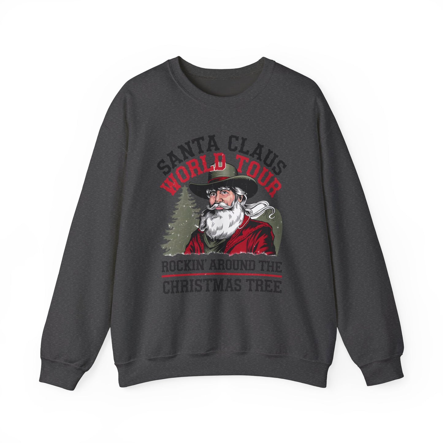 Santa Claus World Tour - Unisex Heavy Blend™ Crewneck Sweatshirt - sizes S - 5X - Rocking around the Christmas Tree