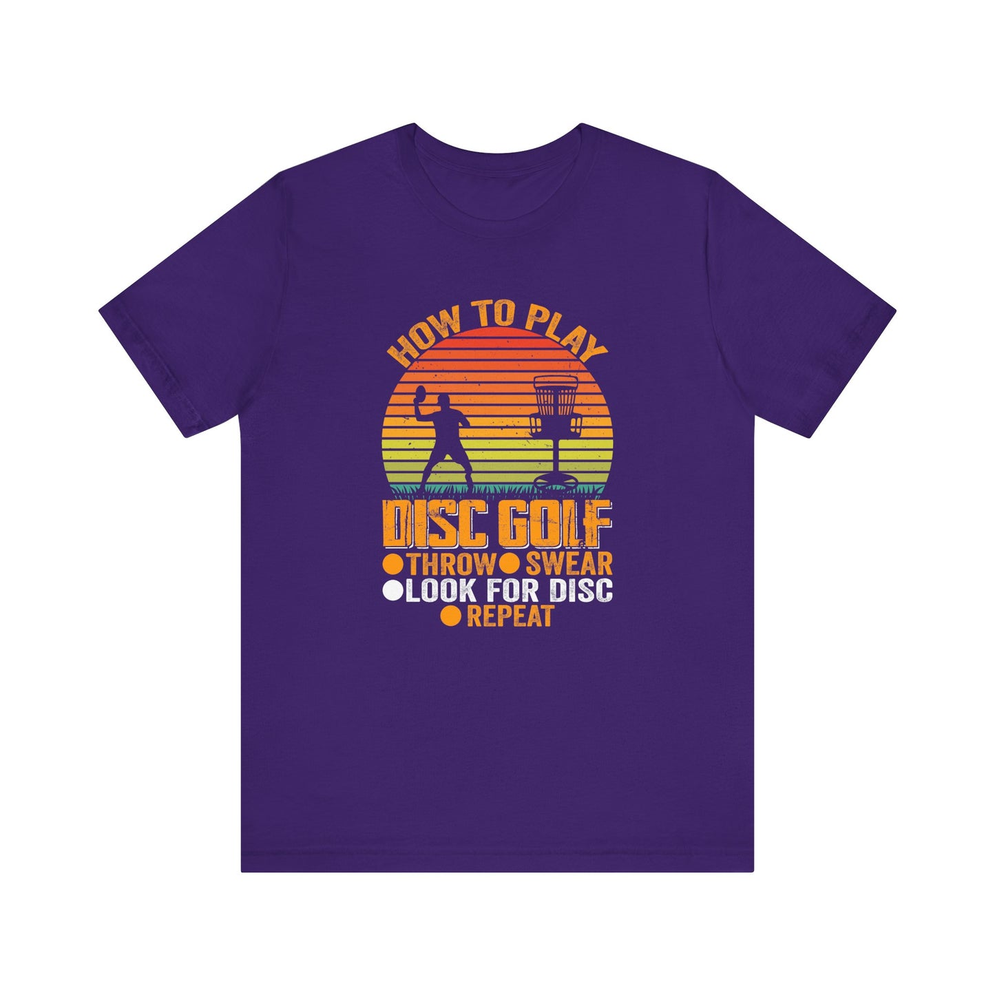 How to Disc Golf Unisex Jersey Short Sleeve Tee - sizes S - 3X