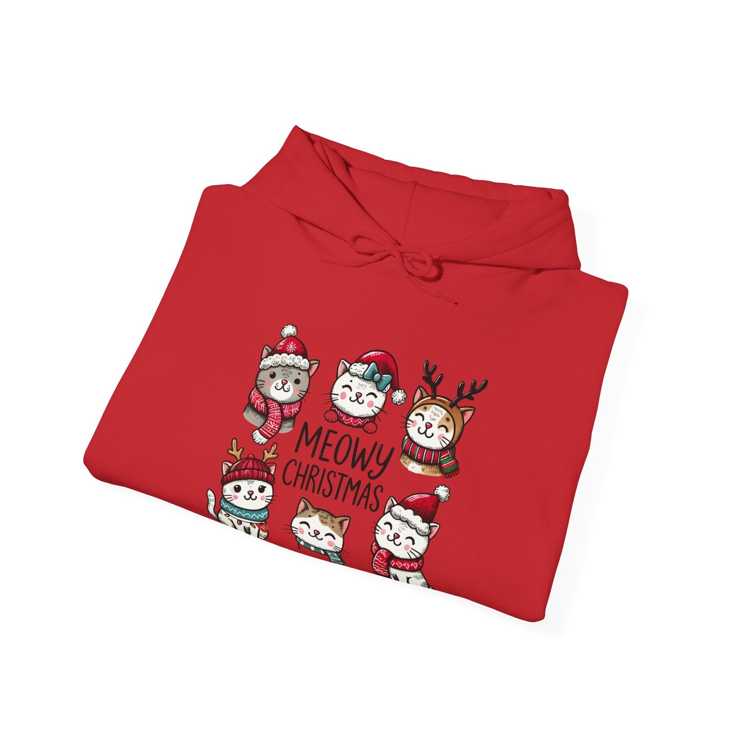 Meowy Christmas Hooded Sweatshirt - sizes S - 5X