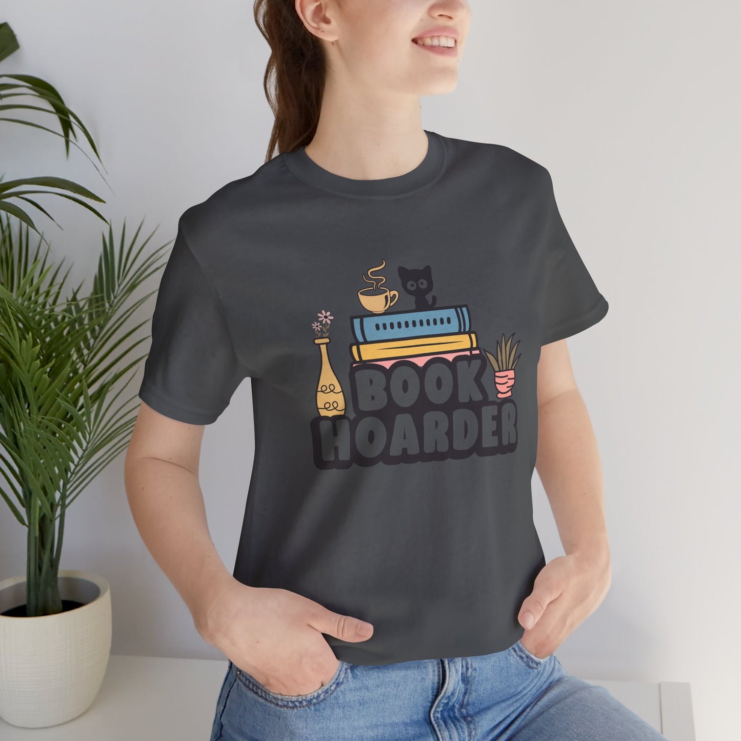 Book Hoarder Unisex Tee - Cat Lover Book Lover Funny Gift - sizes S - 3X