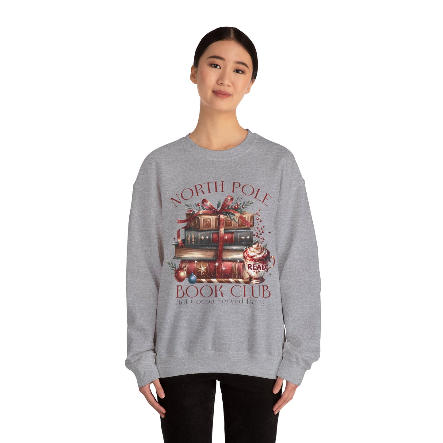 North Pole Book Club Unisex Heavy Blend Crewneck Sweatshirt - S - 5X