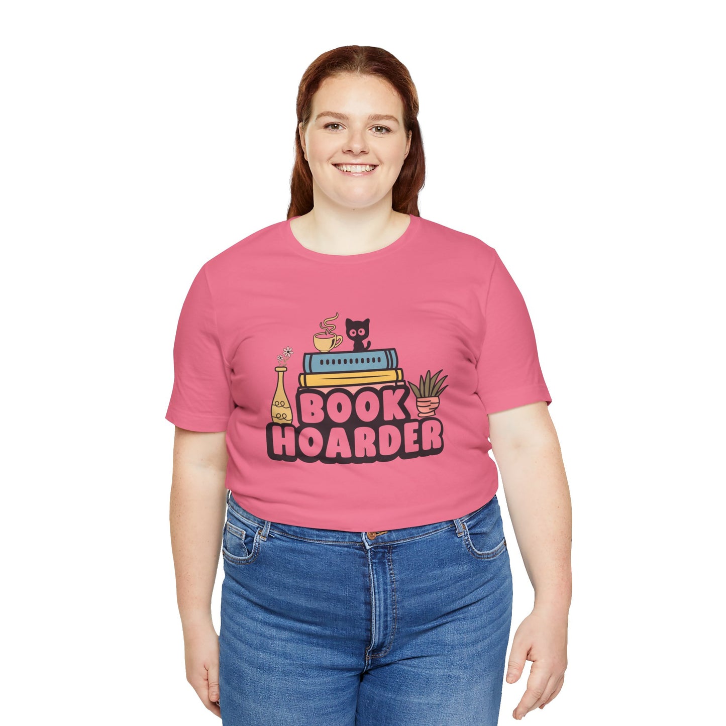 Book Hoarder Unisex Tee - Cat Lover Book Lover Funny Gift - sizes S - 3X