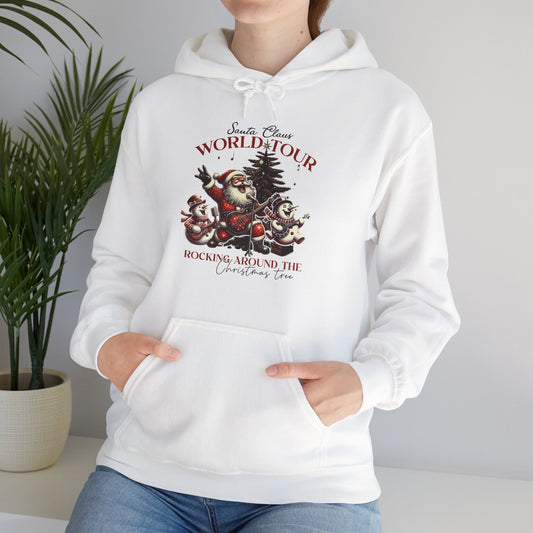 Santa Rocking around the Christmas Tree Unisex Heavy Blend™ Hooded Sweatshirt - sizes S - 5X