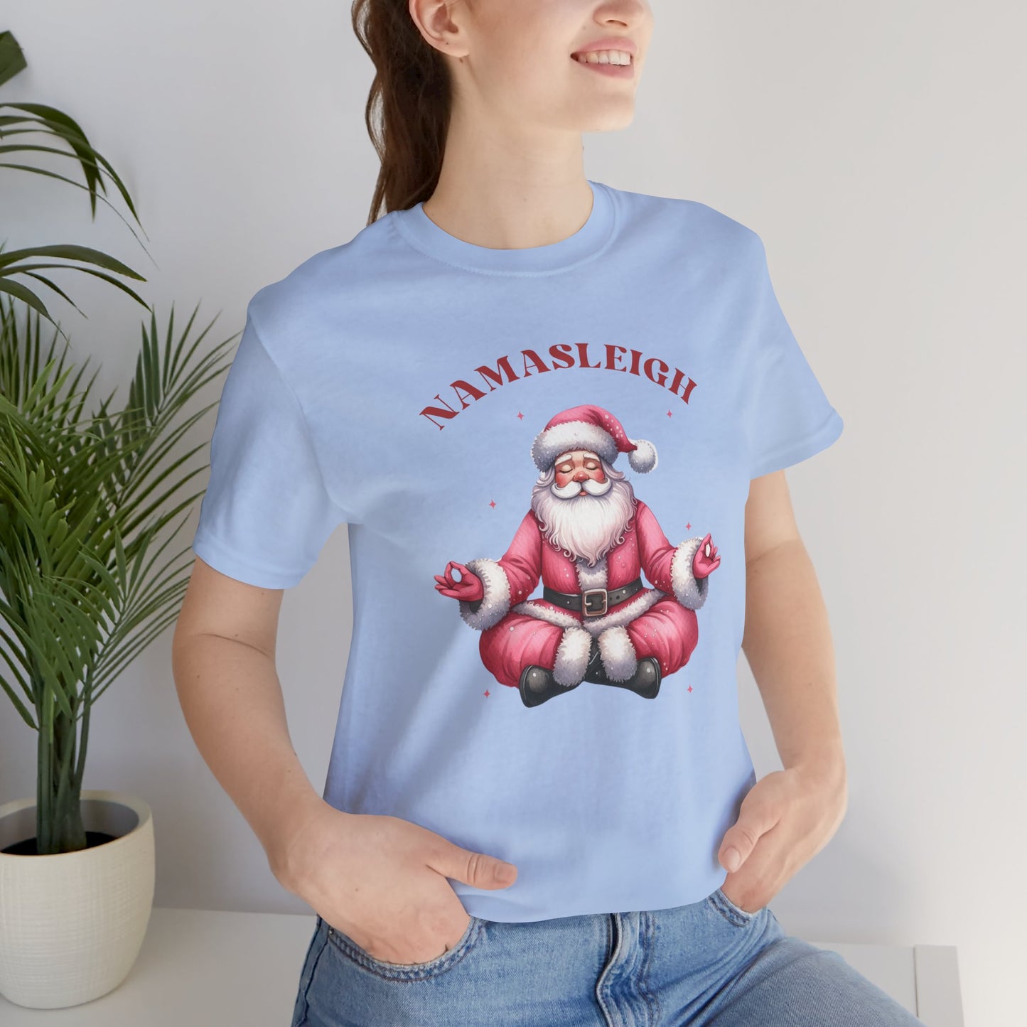 Namasleigh Santa  Unisex Jersey Short Sleeve Tee - size S - 3X