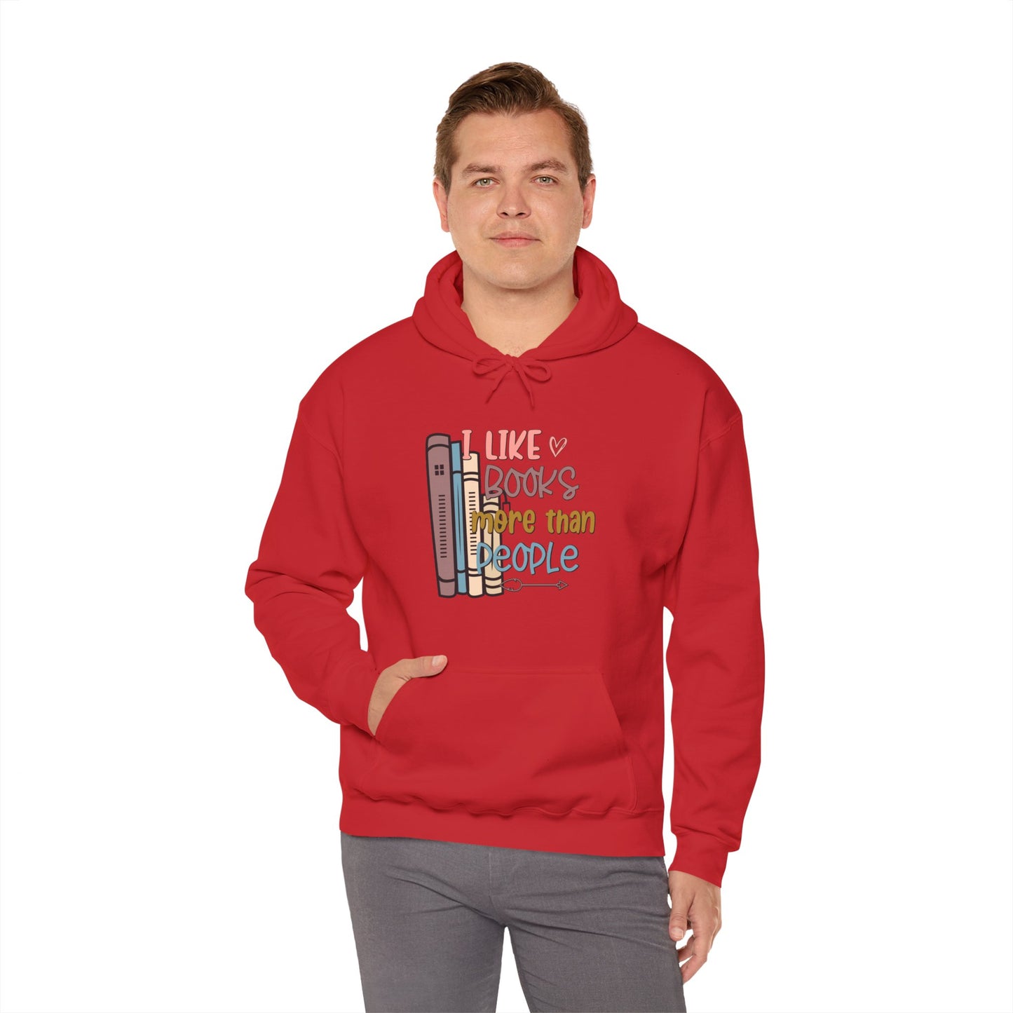 I like books more than people Unisex Heavy Blend™ Hooded Sweatshirt - sizes S - 3X