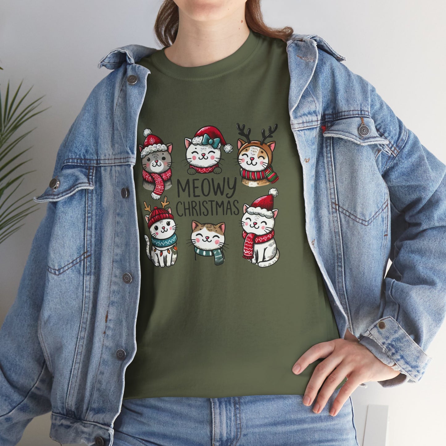 Meowy Christmas Unisex T-shirt - sizes S - 5X