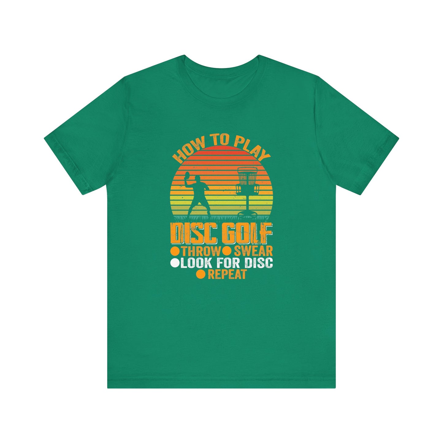 How to Disc Golf Unisex Jersey Short Sleeve Tee - sizes S - 3X