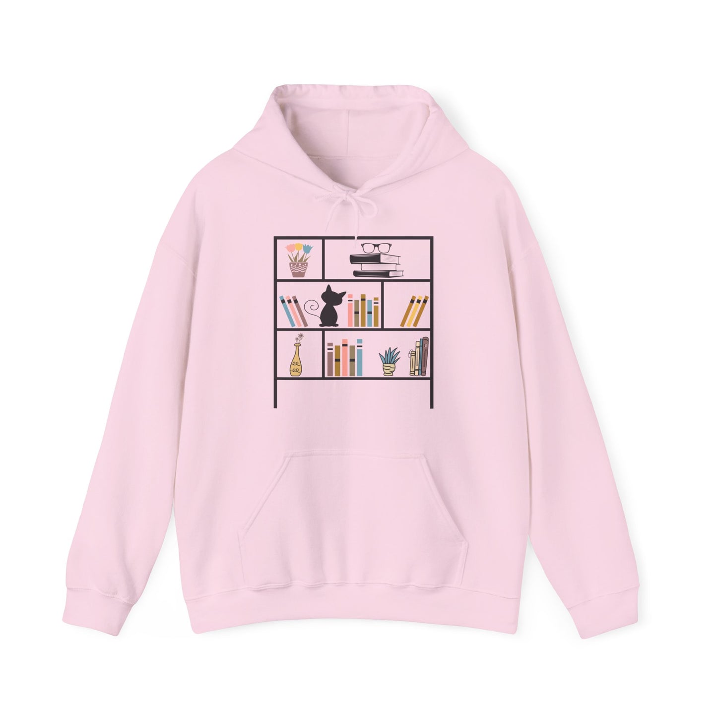 Unisex Heavy Blend™ Hooded Sweatshirt - bookshelf for cat - sizes S - 3X