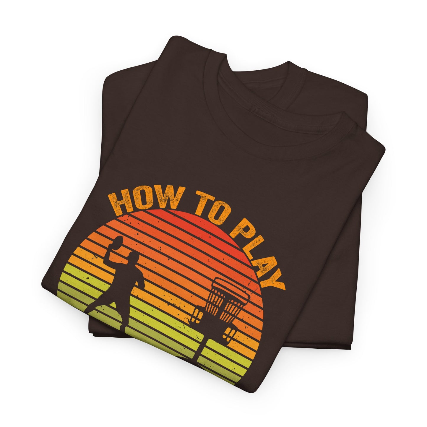 Disc Golf Unisex Heavy Cotton Tee - How to Play Instructions Funny Design - sizes S - 5X