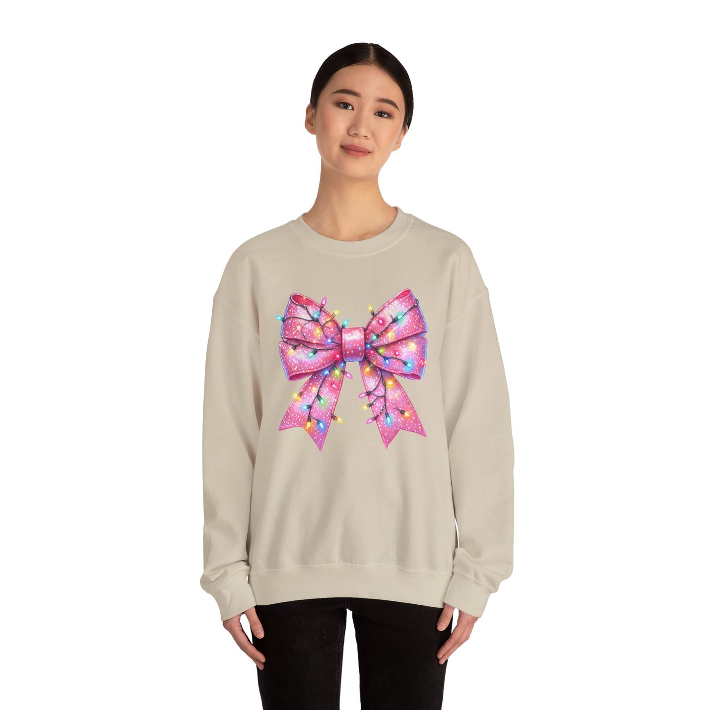 Big Pink Bow Unisex Heavy Blend™ Crewneck Sweatshirt - sizes S - 3X